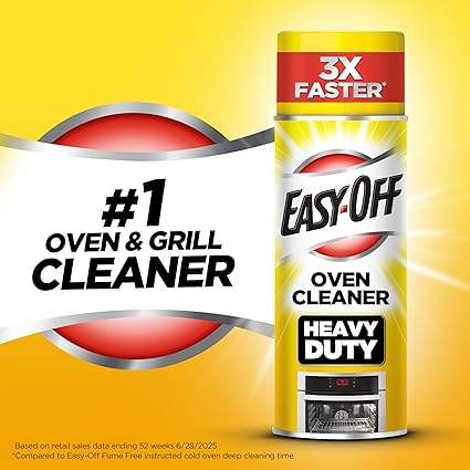 Easy Off Oven Cleaner – Heavy Duty, 14.5 oz Aerosol Spray – Cuts Through Grease & Burnt-On Food, Fast-Acting Kitchen Cleaner