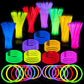 JOYIN 144-Piece Glowsticks Party Favor Set – Glow Bracelets & Necklaces, Multi-Color, Perfect for Halloween, Christmas & Football