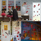 84-Pc Halloween Handprint & Footprint Stickers / Clings / Decals - Bloody Look for Windows, Walls, Floors, Bathroom & Doors