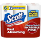 Scott Paper Towels – Choose-A-Sheet, 6 Double Rolls (108 Sheets per Roll) – Strong, Absorbent & Everyday Household Cleaning Rolls