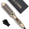 Thermal Brush One-Step Hot Air Brush&volumizer Hair Curler Straightener Hair Styling Brush Professional Curling Iron Heated GOLD