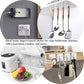 Collage of home improvement products including a phone charger, utensils, rice cooker, and wall hooks.