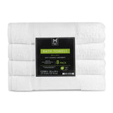 Member's Mark Commercial Hospitality Bath Towels, 8-Pack, White