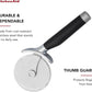 KitchenAid Classic Pizza Wheel – 9-Inch Sharp Stainless Steel Blade with Finger Guard & Comfort Grip Handle, Dishwasher Safe Pizza Cutter for Crusts, Pies & More (Black)