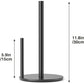 Black Paper Towel Holder – Premium Stainless Steel Kitchen Roll Dispenser with Weighted Base, Countertop Roll Organizer for Easy Tear & Stable Use