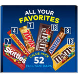 Mars Fundraiser Variety Pack – Full-Size Candy Bars, 52 Count | SNICKERS, M&M’S, TWIX, MILKY WAY & More